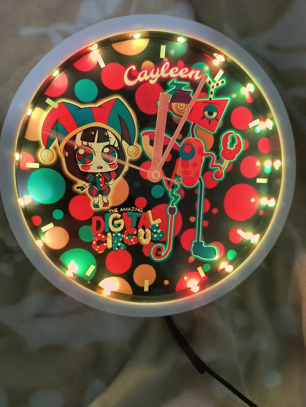 The Amazing Digital Circus LED Pop Art Wall Clock - Multicolor